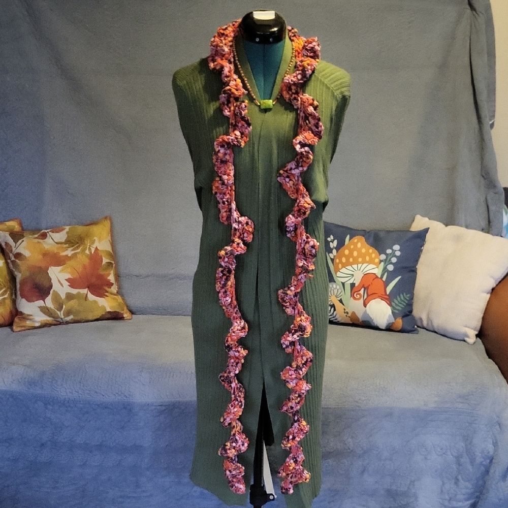 Pink Ruffle Scarf